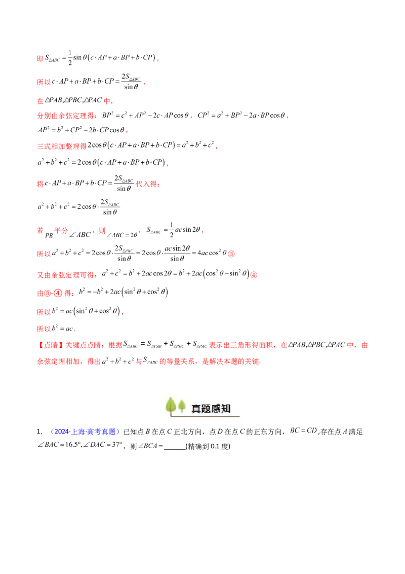 第08讲正余弦定理解三角形（教师版）_02高考数学_2025年新高考资料_一轮复习_备战2025年高考数学一轮复习考点帮_备战2025年高考数学一轮复习考点帮（新高考通用）（完结）