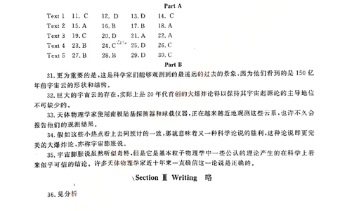 1998-2009年考研英语真题答案速查_考研真题_x_英语一真题+解析［80-25］_英语一1980-2009真题及解析