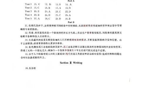 1998-2009年考研英语真题答案速查_考研真题_x_英语一真题+解析［80-25］_英语一1980-2009真题及解析