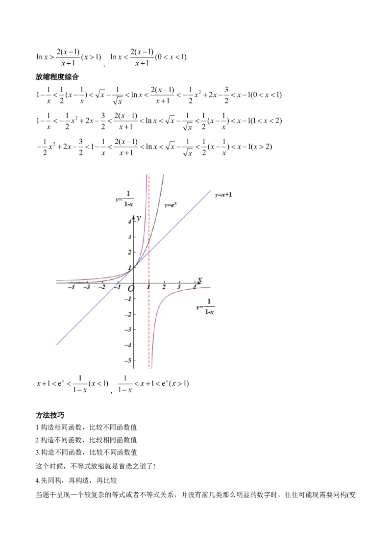 第12讲构造函数及不等式放缩判断函数值大小关系（教师版）_2025年新高考资料_一轮复习_备战2025年高考数学一轮复习考点帮_备战2025年高考数学一轮复习考点帮（新高考通用）（完结）