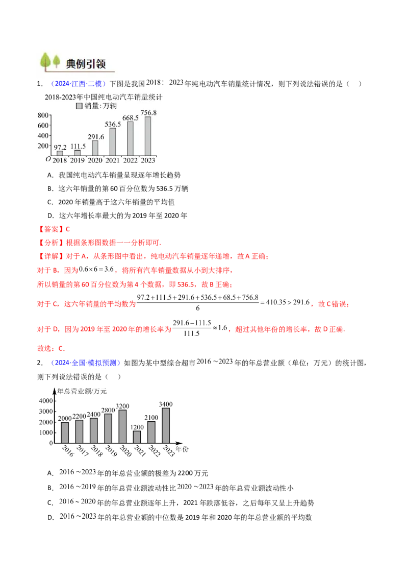 第09讲统计与统计案例（教师版）_02高考数学_2025年新高考资料_一轮复习_备战2025年高考数学一轮复习考点帮_备战2025年高考数学一轮复习考点帮（新高考通用）（完结）