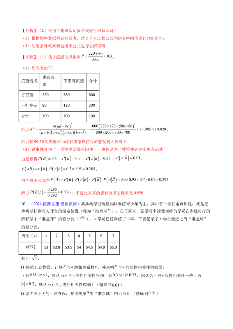 第09讲统计与统计案例（教师版）_02高考数学_2025年新高考资料_一轮复习_备战2025年高考数学一轮复习考点帮_备战2025年高考数学一轮复习考点帮（新高考通用）（完结）