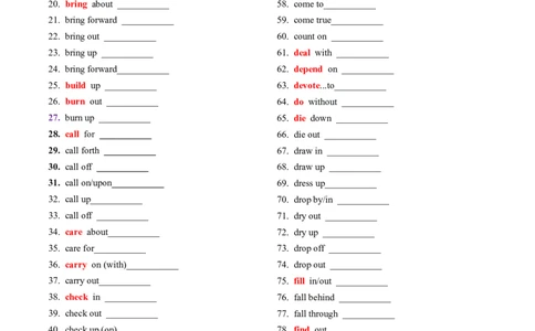 第05讲完形填空高频短语分类+完形填空高频词分类背诵+检测-（讲义）（检测版）_03高考英语_2025年新高考资料_一轮复习_词汇