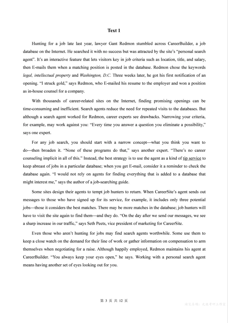 2004年考研英语真题（可复制、可搜索）_考研真题_x_英语一真题+解析［80-25］_英语一1980-2009真题及解析_1998-2009考研英语真题（PDF)