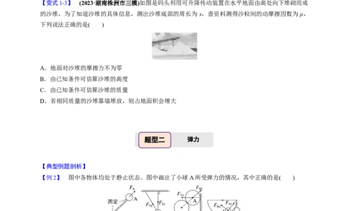 第04讲重力弹力摩擦力四大题型（举一反三）（原卷版）_03高考英语_2025年新高考资料_二轮复习_01高考语文等多个文件_备战2025年高考物理举一反三系列（新高考通用）