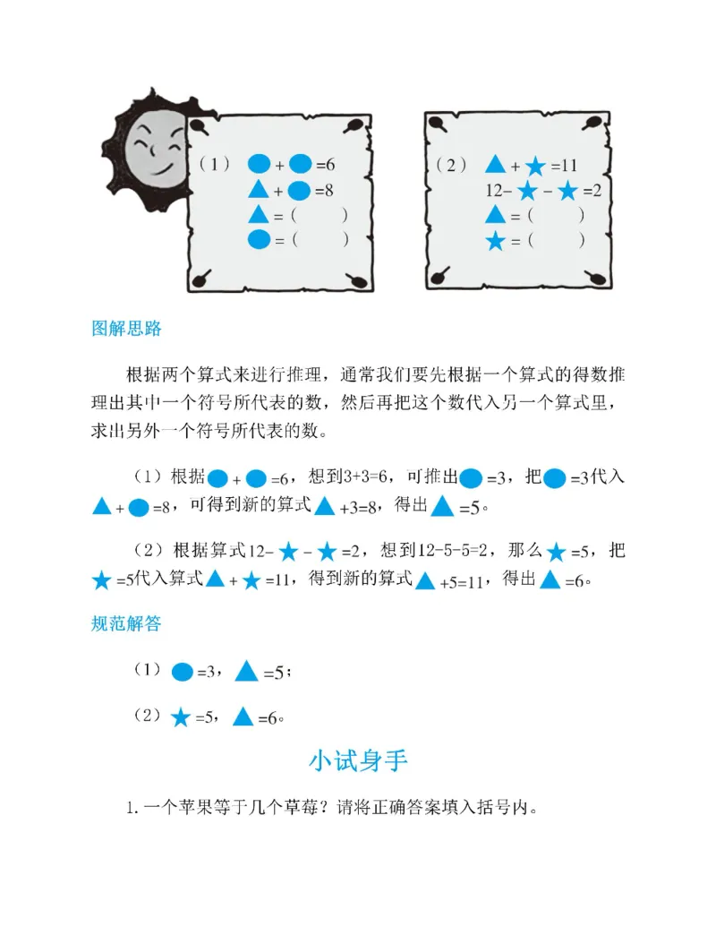 图解小学数学思维训练题一年级_奥数专题合集_H007奥数类教辅汇总PDF_1~6年级图解小学数学思维训练题
