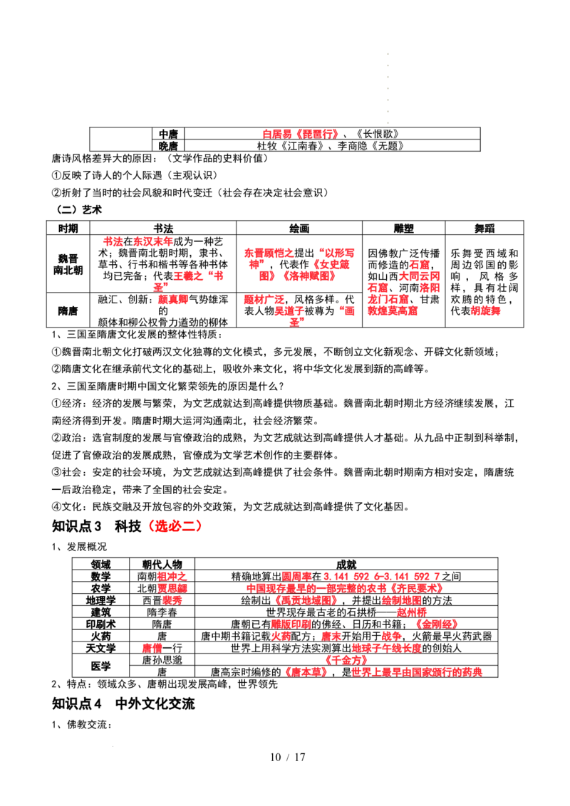 第05讲三国到隋唐的制度创新与文化发展（解析版）_07高考历史_新高考复习资料_2024年新高考复习资料_一轮复习资料_完2024年高考历史一轮复习讲练测(课件+讲义+练习)（新高考）