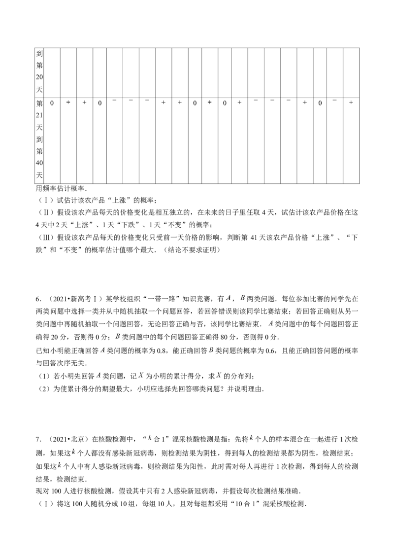 第07讲离散型随机变量的分布列与数字特征（练习）（原卷版）_02高考数学_新高考复习资料_2024年新高考资料_一轮复习资料_第十章计数原理、概率、随机变量及其分布