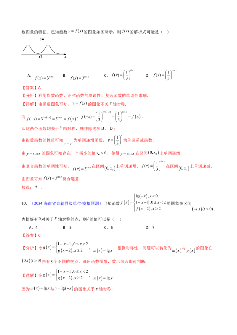 第05讲函数的图象（教师版）_02高考数学_2025年新高考资料_一轮复习_备战2025年高考数学一轮复习考点帮_备战2025年高考数学一轮复习考点帮（新高考通用）（完结）_第二部分专项讲义