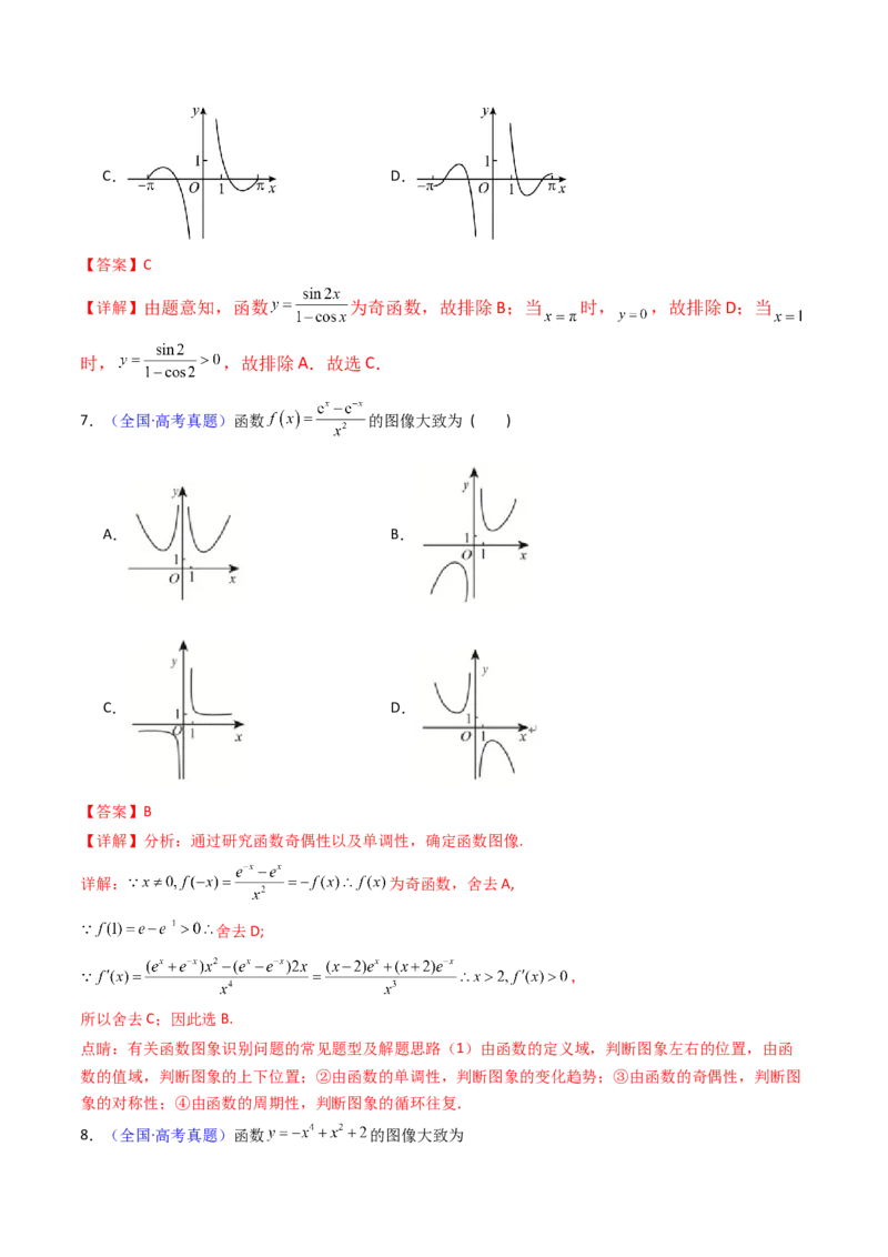 第05讲函数的图象（教师版）_02高考数学_2025年新高考资料_一轮复习_备战2025年高考数学一轮复习考点帮_备战2025年高考数学一轮复习考点帮（新高考通用）（完结）_第二部分专项讲义