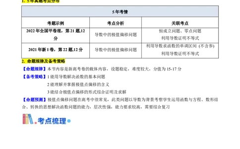 第15讲导数中的极值点偏移问题（高阶拓展、竞赛适用）（学生版）_2025年新高考资料_一轮复习_备战2025年高考数学一轮复习考点帮_第二部分专项讲义_第三章一元函数的导数及其应用