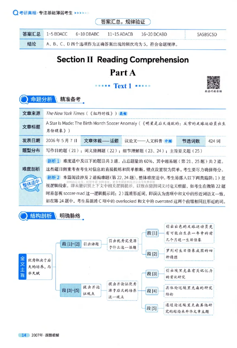 真题解析篇（一）逐题细解英语(一)2007-2016_27考研真题_考研英语一、二真题+解析（1994-2026）_02.考研真相_2027《考研真相》（英一）