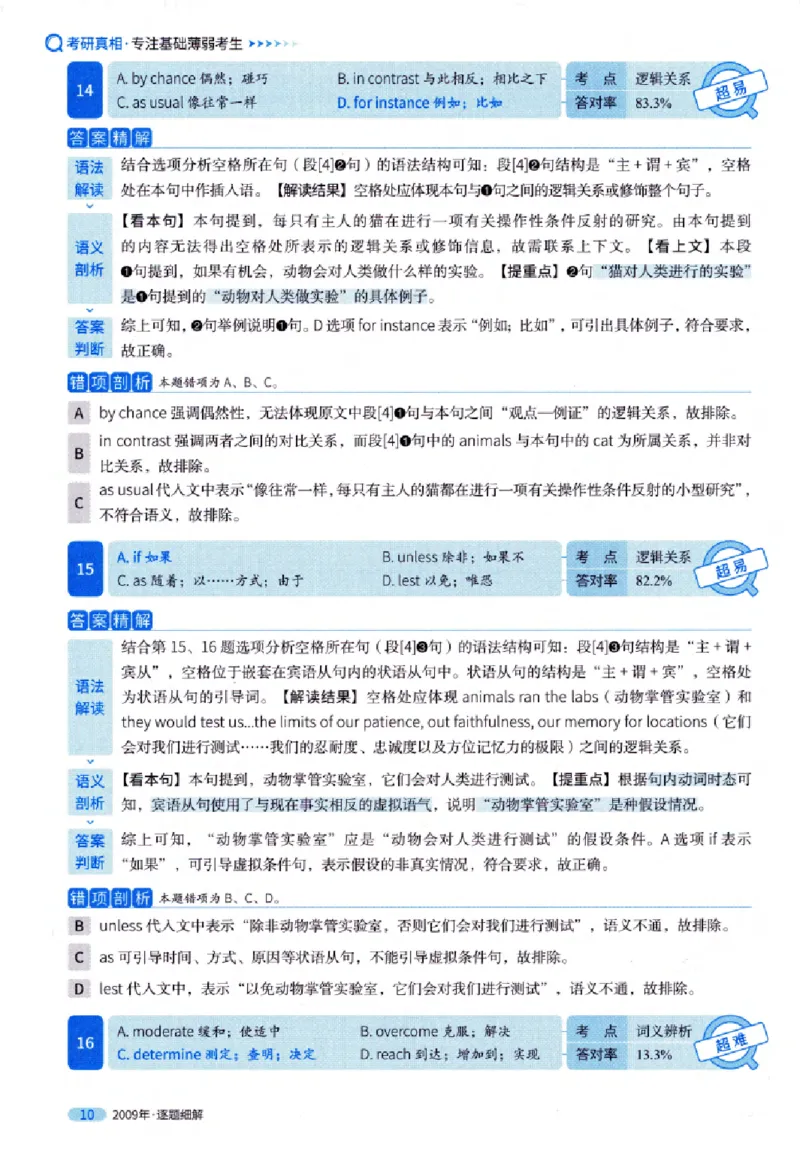 真题解析篇（一）逐题细解英语(一)2007-2016_27考研真题_考研英语一、二真题+解析（1994-2026）_02.考研真相_2027《考研真相》（英一）