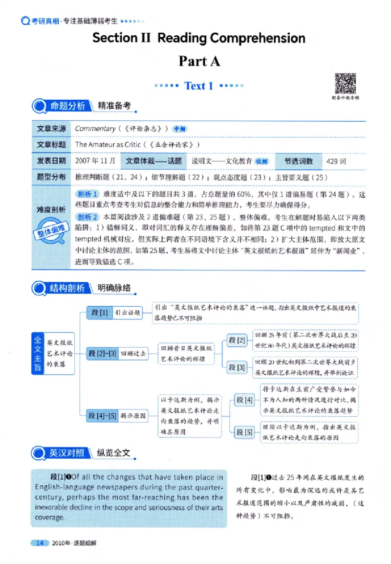 真题解析篇（一）逐题细解英语(一)2007-2016_27考研真题_考研英语一、二真题+解析（1994-2026）_02.考研真相_2027《考研真相》（英一）