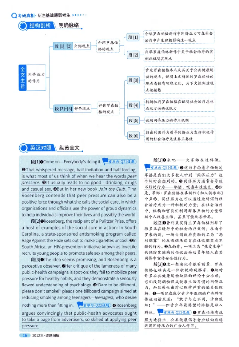 真题解析篇（一）逐题细解英语(一)2007-2016_27考研真题_考研英语一、二真题+解析（1994-2026）_02.考研真相_2027《考研真相》（英一）