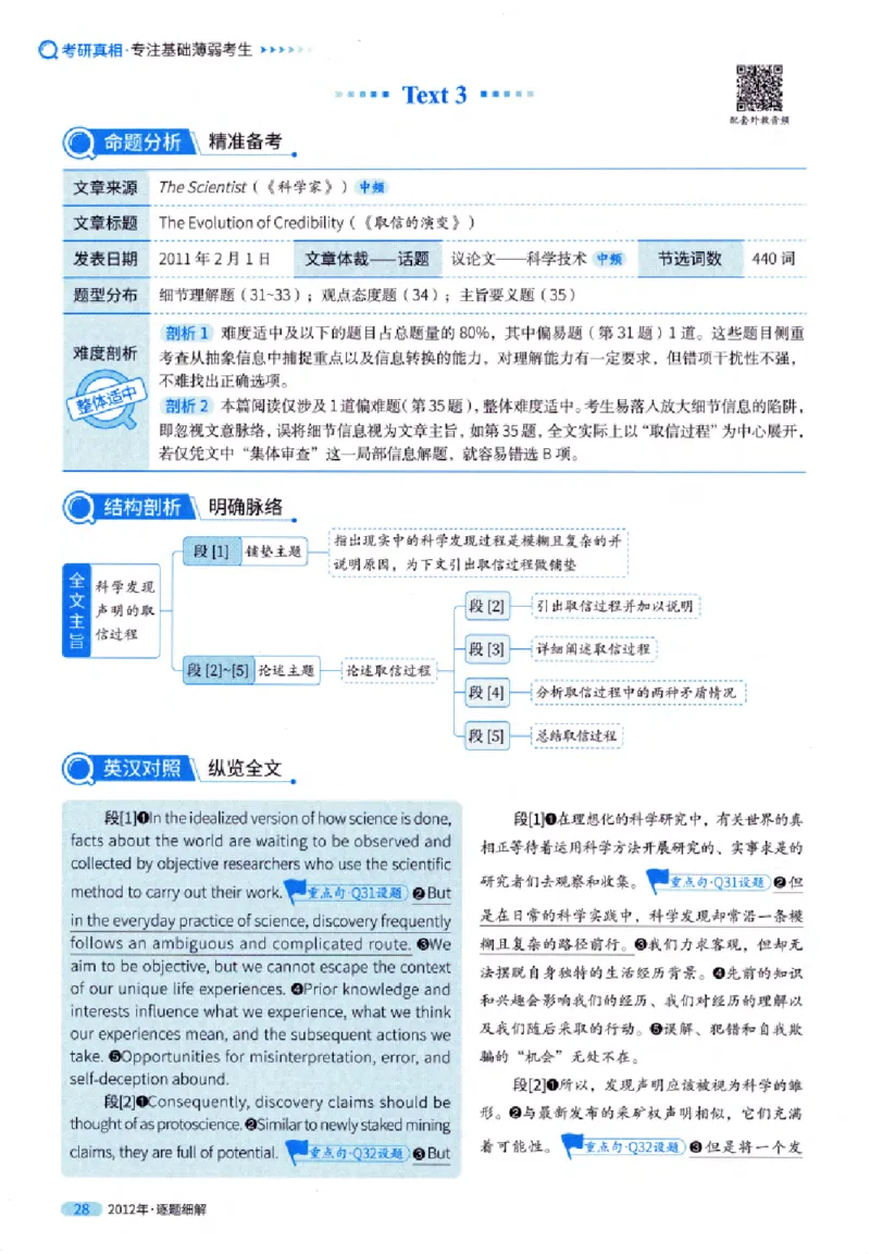 真题解析篇（一）逐题细解英语(一)2007-2016_27考研真题_考研英语一、二真题+解析（1994-2026）_02.考研真相_2027《考研真相》（英一）