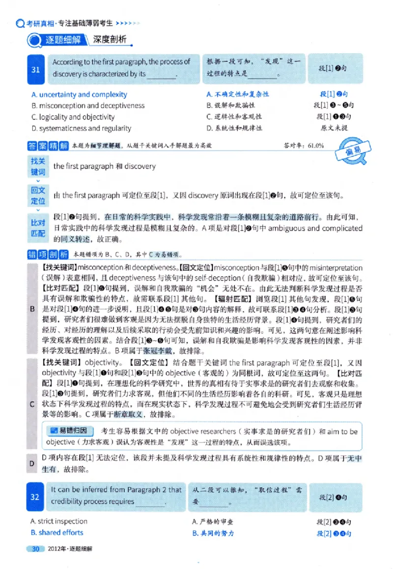 真题解析篇（一）逐题细解英语(一)2007-2016_27考研真题_考研英语一、二真题+解析（1994-2026）_02.考研真相_2027《考研真相》（英一）