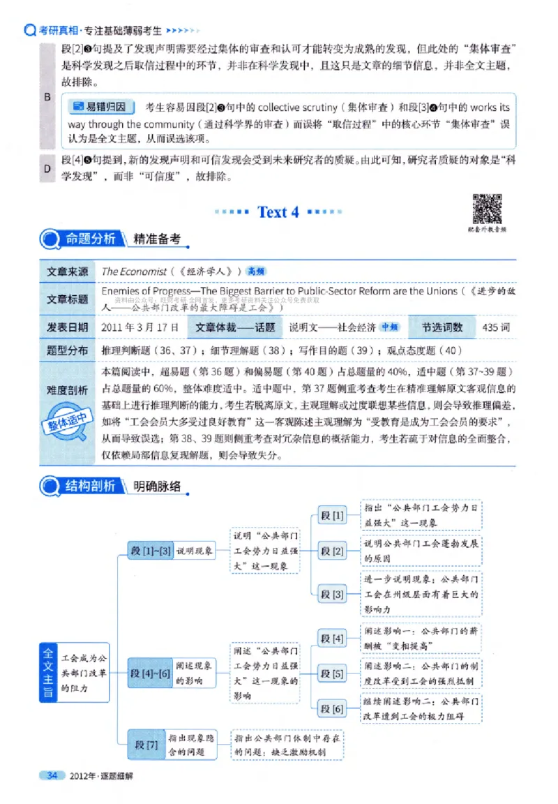 真题解析篇（一）逐题细解英语(一)2007-2016_27考研真题_考研英语一、二真题+解析（1994-2026）_02.考研真相_2027《考研真相》（英一）