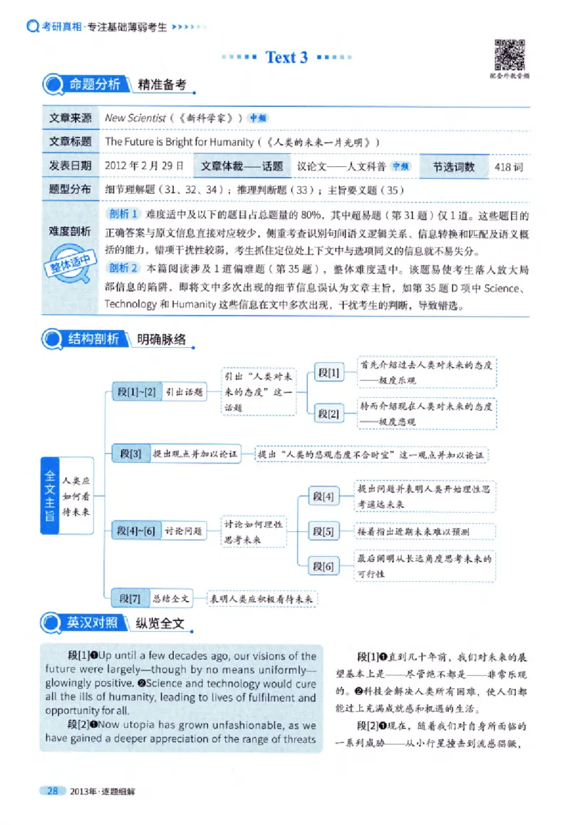 真题解析篇（一）逐题细解英语(一)2007-2016_27考研真题_考研英语一、二真题+解析（1994-2026）_02.考研真相_2027《考研真相》（英一）
