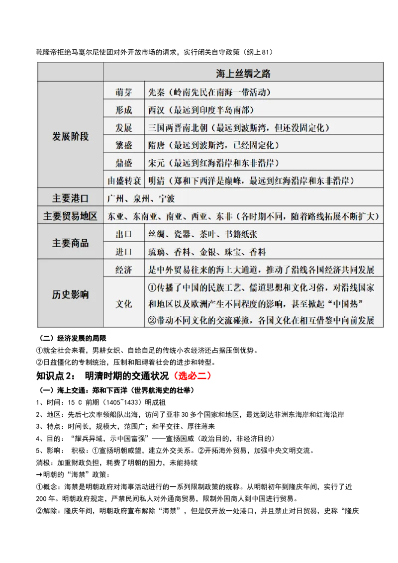 第09讲明至清中叶的经济与文化（原卷版）_07高考历史_2024年新高考资料_1.2024一轮复习_2024年高考历史一轮复习讲练测（新教材新高考）_第09讲明至清中叶的经济与文化（讲义）