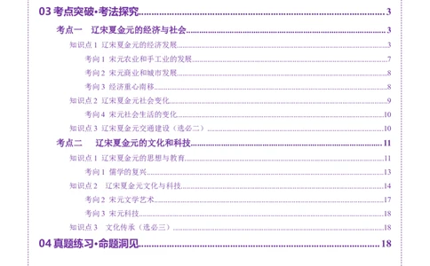 第07讲辽宋夏金元的经济、社会和文化（讲义）（原卷版）_07高考历史_2025年新高考资料_一轮复习_2025年高考历史一轮复习讲练测（新教材新高考）