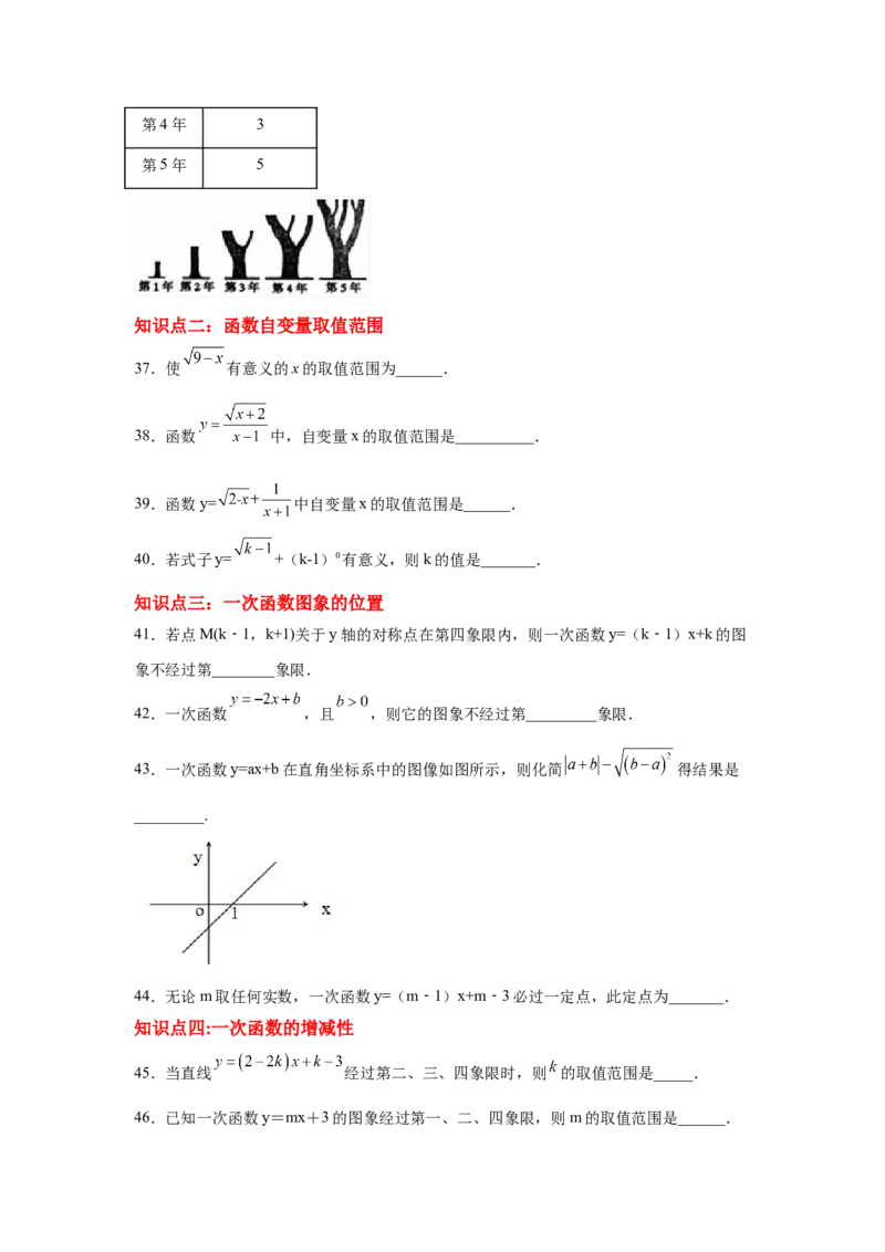 专题4.19一次函数知识点分类专题训练1-2021-2022学年八年级数学上册基础知识专项讲练（北师大版）_北师大初中数学_8上-北师大版初中数学_旧版_06专项讲练