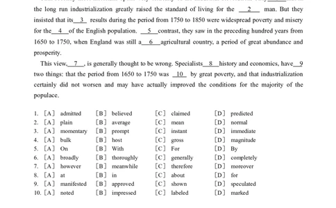 1998年考研英语真题（英语一、二通用）_考研真题_x_英语一真题+解析［80-25］_英语一1980-2009真题及解析_1998-2009考研英语真题（PDF)