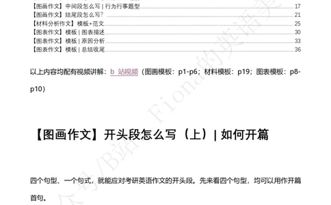 3.b站免费版大作文模板合集_考研英语+作文模板_考研英语作文模版_3.Fiona_英语一