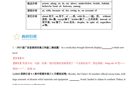 第10讲介词（短语）（核心考点精讲精练）(解析版)-备战2024年高考英语一轮复习考点帮（全国通用）_03高考英语_通用版（老高考）复习资料_2024年复习资料_第二部分语法