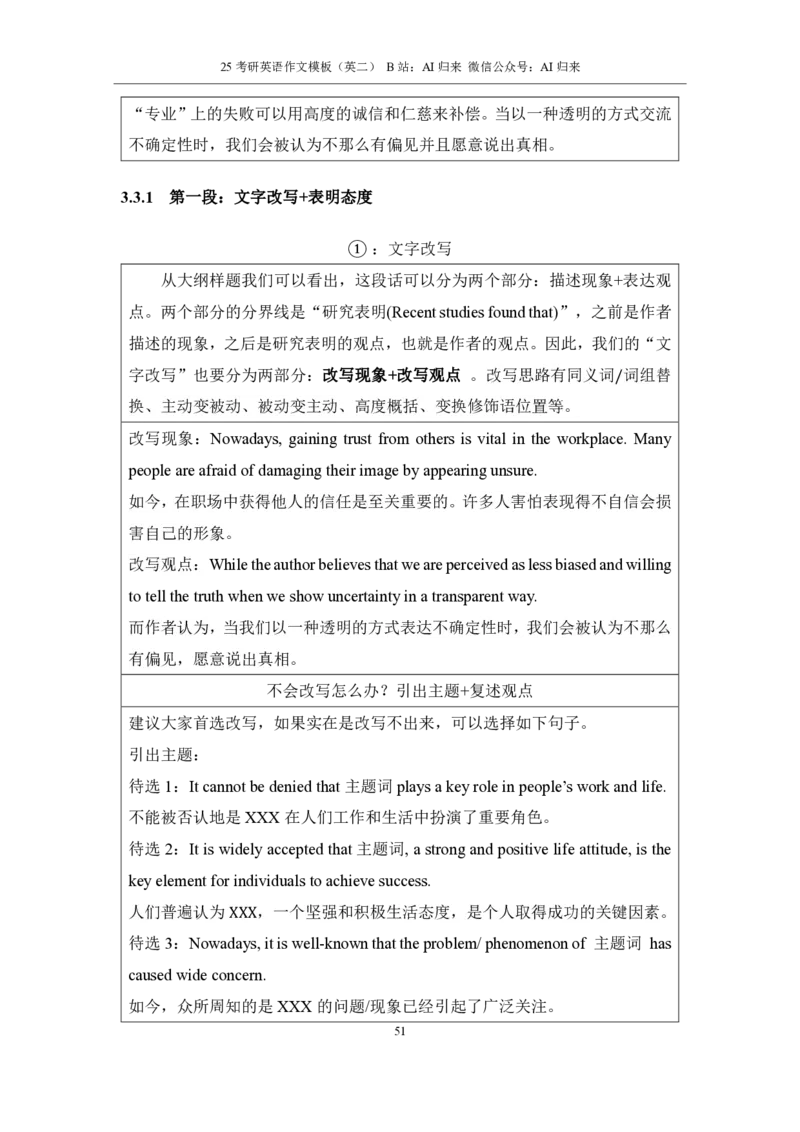 1.25考研英语2大作文模板_考研英语+作文模板_考研英语作文模版_历年真题_ai归来_英语二