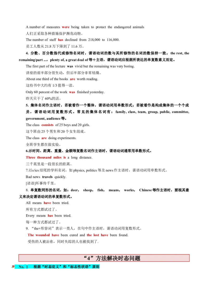 第07讲谓语动词的时态、语态和主谓一致（讲义）-2024年高考英语一轮复习讲练测（新教材新高考）（原卷版）_03高考英语_2024年新高考资料_1.2024一轮复习_第一-六部分