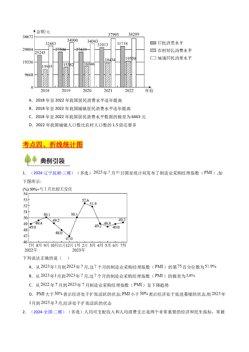 第09讲统计与统计案例（学生版）_02高考数学_2025年新高考资料_一轮复习_备战2025年高考数学一轮复习考点帮_备战2025年高考数学一轮复习考点帮（新高考通用）（完结）