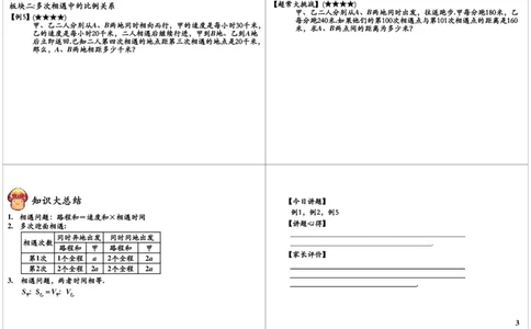 多次相遇与追及（一）_奥数专题合集_H004五年级奥数年卡竞赛班60讲张新刚mp4+pdf_第10讲多次相遇与追及（一）