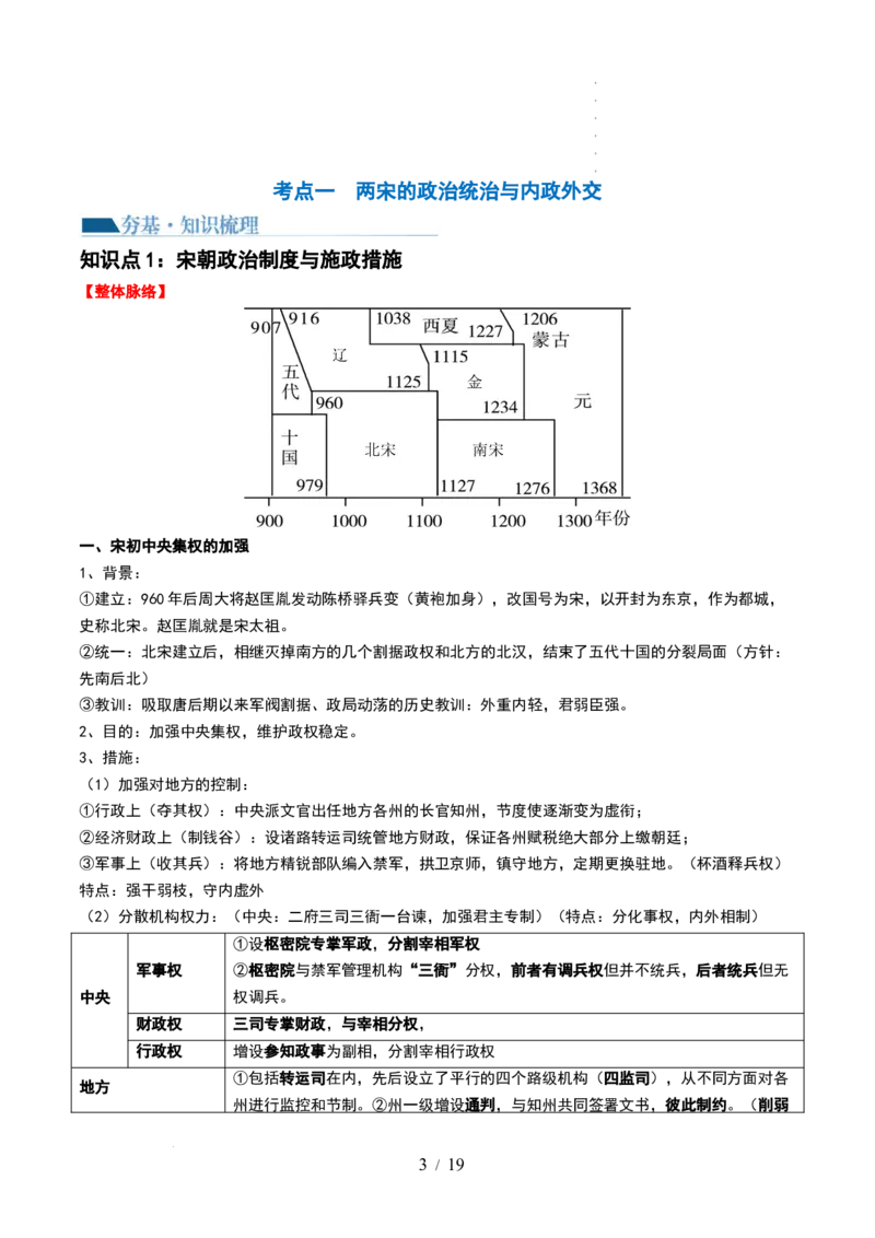 第06讲两宋的政治和军事及辽夏金元的统治（解析版）_07高考历史_新高考复习资料_2024年新高考复习资料_一轮复习资料_完2024年高考历史一轮复习讲练测(课件+讲义+练习)（新高考）_296