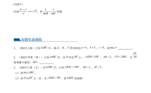 第04讲解三角形（练习）（原卷版）_02高考数学_新高考复习资料_2024年新高考资料_一轮复习资料_完2024年高考数学一轮复习讲练测(课件+讲义+练习)（新高考）
