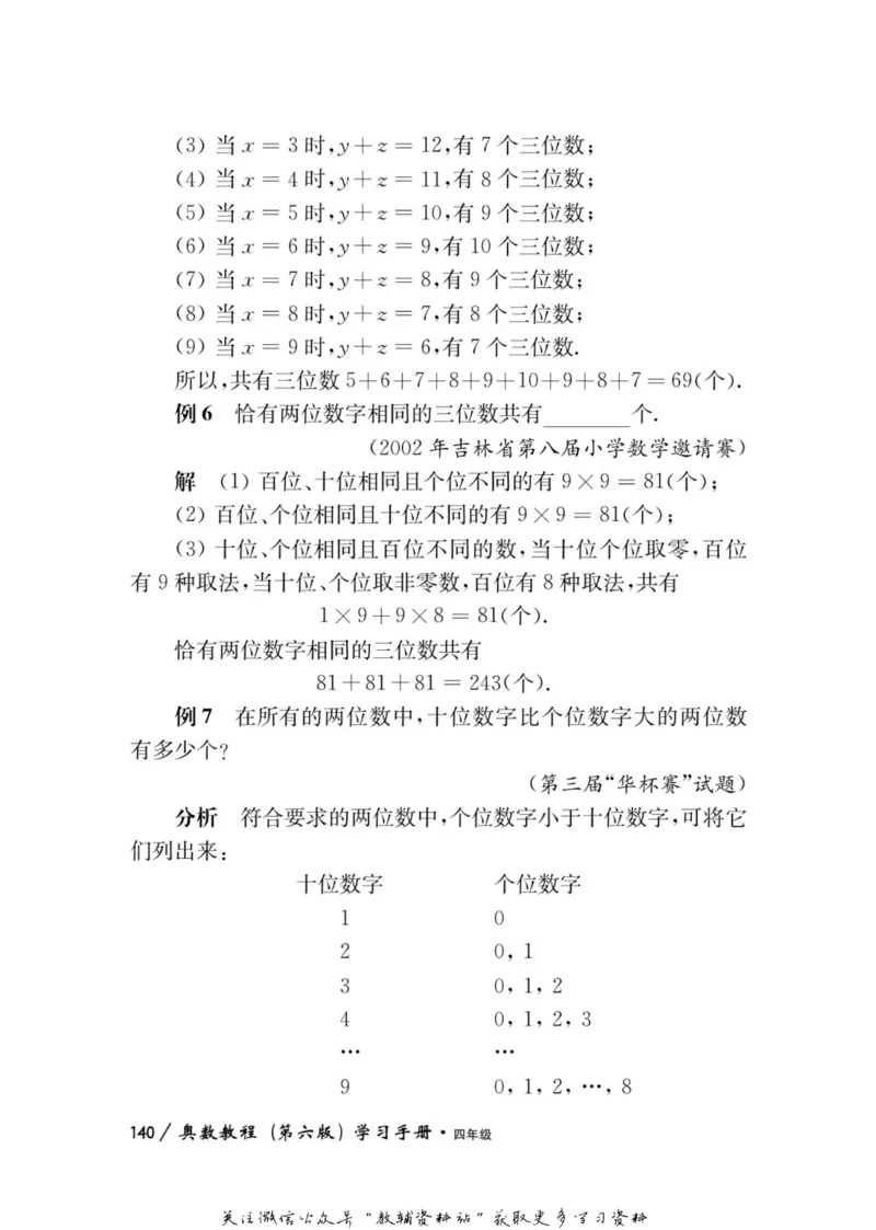 奥数教程&middot;四年级学习手册_奥数专题合集_H007奥数类教辅汇总PDF_1~12年级奥数教程