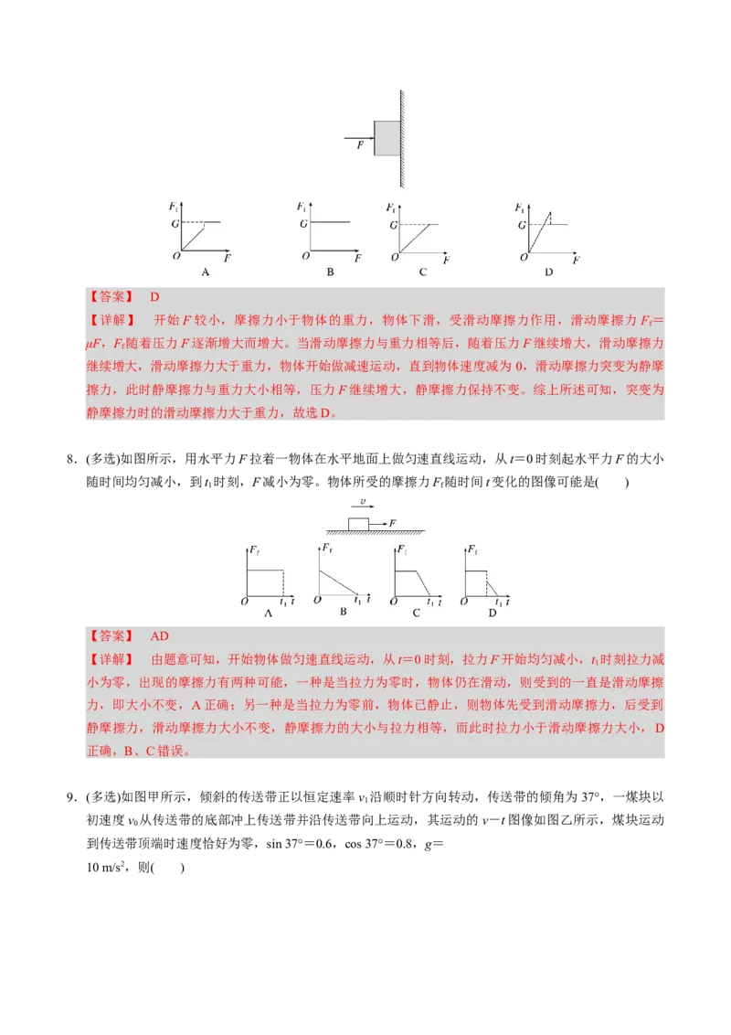 第04讲重力弹力摩擦力四大题型（举一反三）（解析版）_03高考英语_2025年新高考资料_二轮复习_01高考语文等多个文件_备战2025年高考物理举一反三系列（新高考通用）