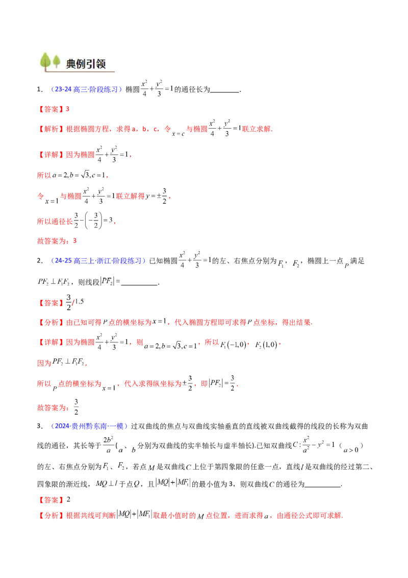第08讲圆锥曲线中的焦点弦、焦半径及定比分点问题（高阶拓展、竞赛适用）（教师版）_02高考数学_2025年新高考资料_一轮复习_备战2025年高考数学一轮复习考点帮_第二部分专项讲义