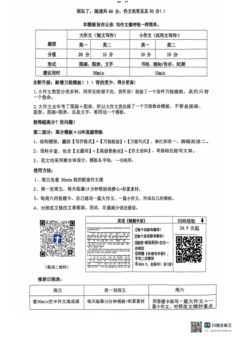 赠空卡25_考研英语+作文模板_考研英语作文模版