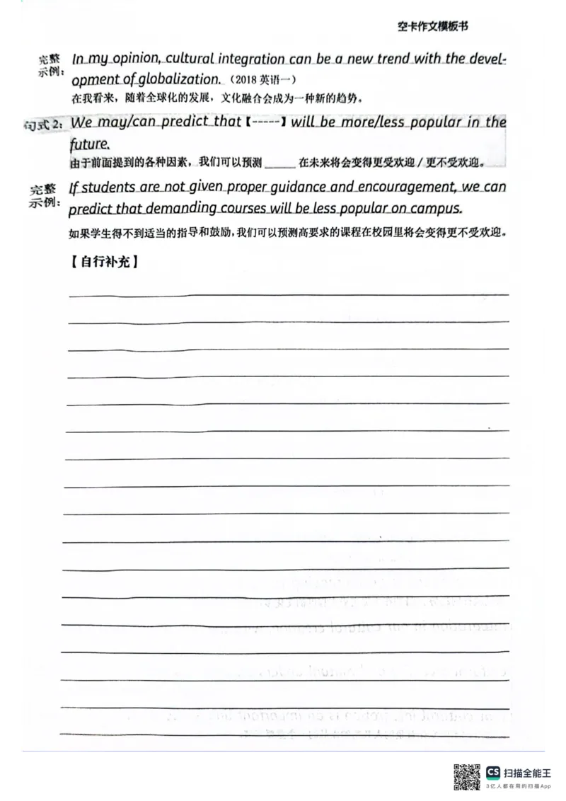 赠空卡25_考研英语+作文模板_考研英语作文模版