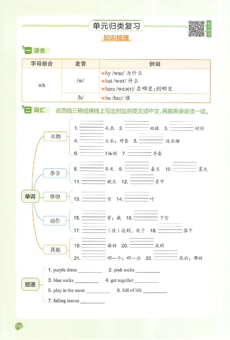 四年级英语人教PEP版上册25秋《一本课本预习笔记》_语数英1-6年级《一本课本预习笔记》_英语人教PEP版上册_四年级英语人教PEP版上册25秋《一本课本预习笔记》(3)