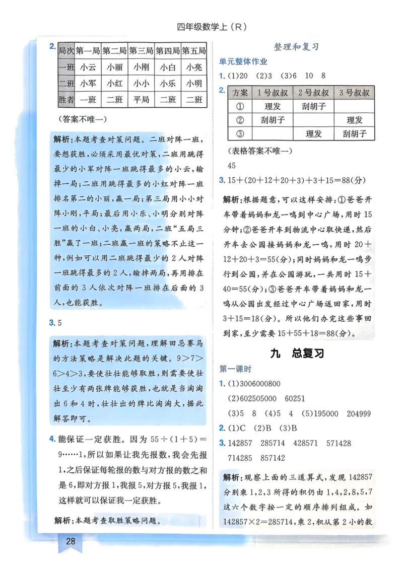 四年级数学上册人教版25秋《黄冈小状元作业本》答案_小学1-6年级《黄冈小状元》含测评卷和作业本_「1-6年级数学上册人教版黄冈小状元作业本》」含测评卷+答案