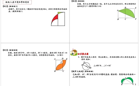 圆和扇形的周长与面积（二）_奥数专题合集_H004五年级奥数年卡竞赛班60讲张新刚mp4+pdf_第20讲圆和扇形（二）