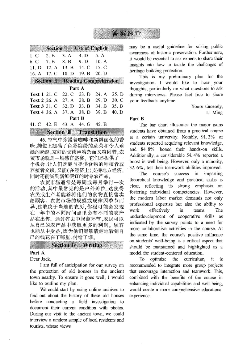 英语二真题答案速查2010-2024_考研真题_x_英语二真题+解析[80-25]_英语二2010-2024真题及解析
