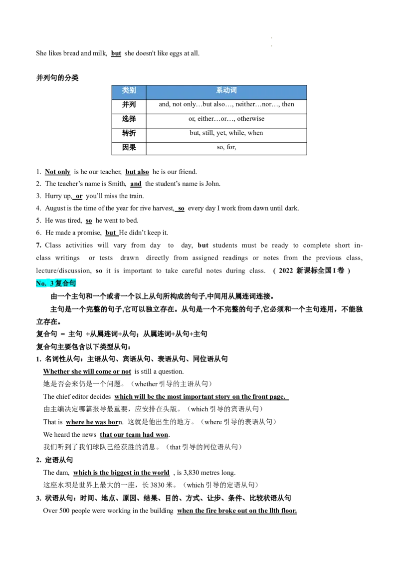 第08讲句子成分+基本句型+句子种类+长难句（讲义）-2024年高考英语一轮复习讲练测（新教材新高考）（解析版）_03高考英语_新高考复习资料_2024年新高考资料_一轮复习资料_第一部分语法