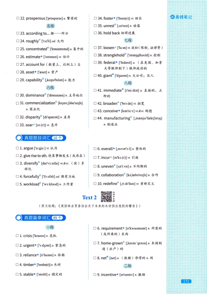 真题配套词汇英语(二)2007-2026_27考研真题_考研英语一、二真题+解析（1994-2026）_02.考研真相_2027《考研真相》（英二）
