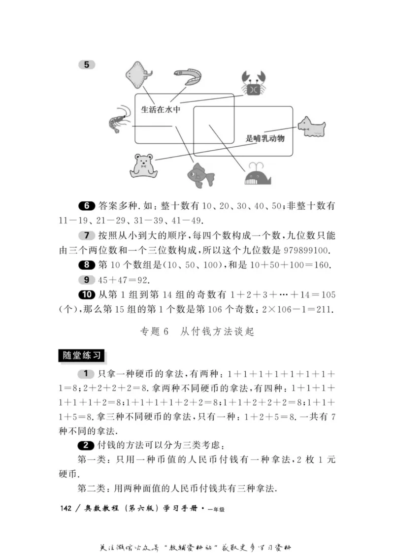奥数教程&middot;一年级学习手册_奥数专题合集_H007奥数类教辅汇总PDF_1~12年级奥数教程