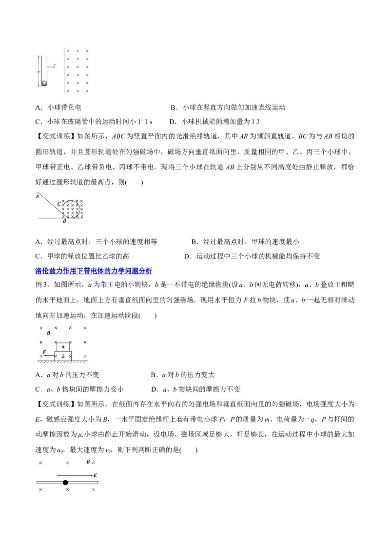 10.2磁场对运动电荷的作用（讲）--2023年高考物理一轮复习讲练测（全国通用）（原卷版）_04高考物理_通用版（老高考）复习资料_2023年复习资料_一轮复习