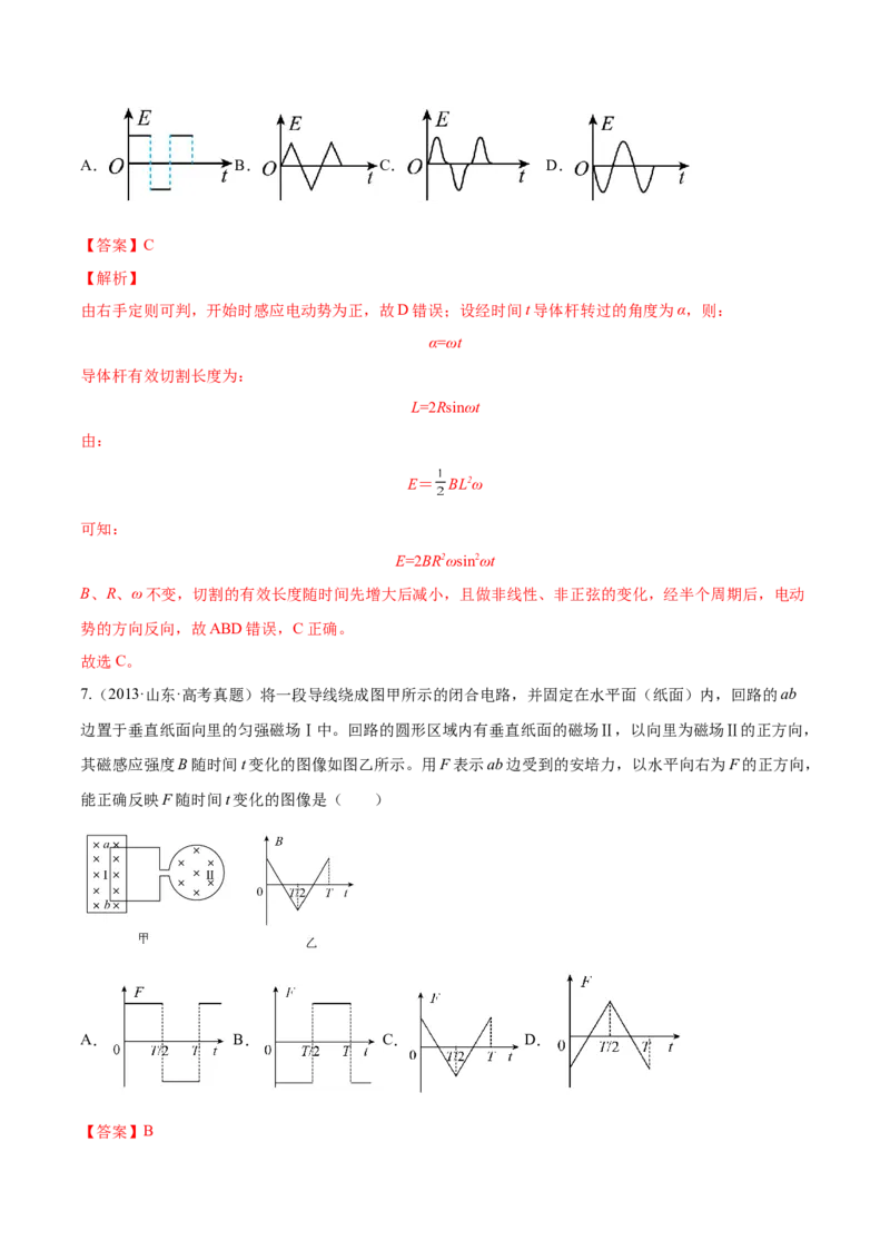 11.3电磁感应的电路、图像及动力学问（练）--2023年高考物理一轮复习讲练测（全国通用）（解析版）_04高考物理_通用版（老高考）复习资料_2023年复习资料_一轮复习