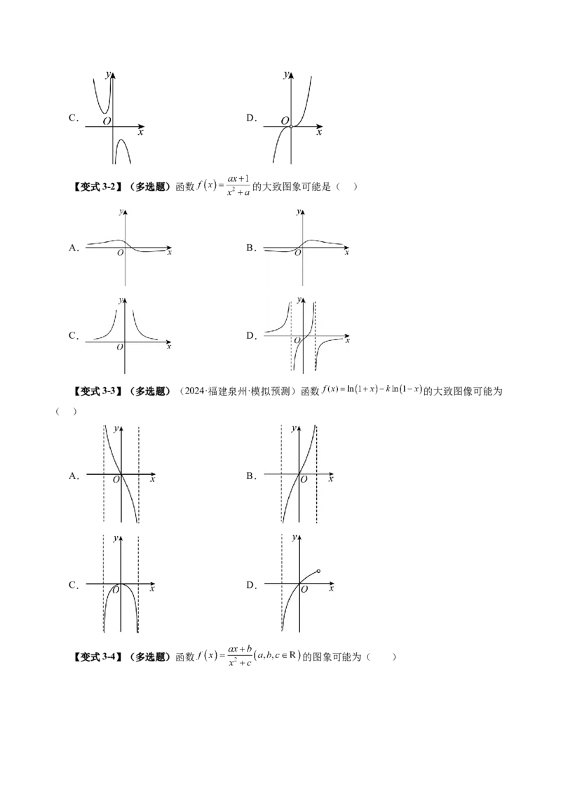 第06讲函数的图象（九大题型）（讲义）（原卷版）_2025年新高考资料_一轮复习_2025年高考数学一轮复习讲练测（新教材新高考，含2024高考真题）_第二章函数与基本初等函数